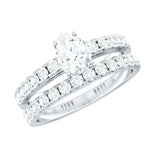 Certified Lab Grown Diamond Engagement Ring With Wedding Band