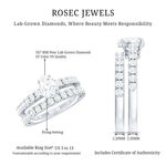 Certified Lab Grown Diamond Engagement Ring With Wedding Band