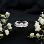 Certified Lab Grown Diamond Engagement Ring With Wedding Band