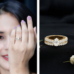 Certified Lab Grown Diamond Engagement Ring With Wedding Band