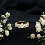 Certified Lab Grown Diamond Engagement Ring With Wedding Band