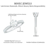 Lab Grown Diamond Solitaire Engagement Ring with Side Stones