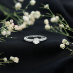Lab Grown Diamond Solitaire Engagement Ring with Side Stones