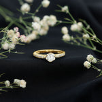 Lab Grown Diamond Solitaire Engagement Ring with Side Stones