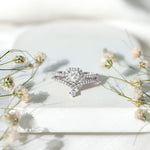 Certified 5 MM Lab Grown Diamond Heart Bridal Ring Set