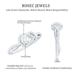Certified 6MM Lab Grown Diamond Love Knot Engagement Ring
