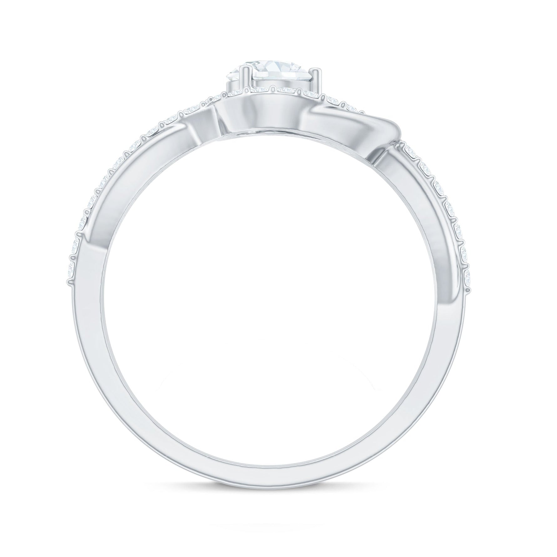 Certified 6MM Lab Grown Diamond Love Knot Engagement Ring