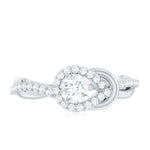 Certified 6MM Lab Grown Diamond Love Knot Engagement Ring