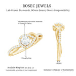 Certified 6MM Lab Grown Diamond Love Knot Engagement Ring