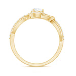 Certified 6MM Lab Grown Diamond Love Knot Engagement Ring