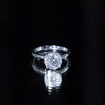 Certified 8 MM Round Lab Grown Diamond 4 Prong Engagement Ring