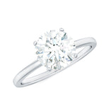 Certified 8 MM Round Lab Grown Diamond 4 Prong Engagement Ring