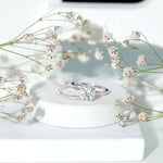 Certified 8 MM Lab Grown Diamond Solitaire Wedding Ring Set