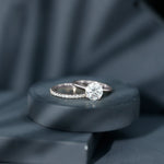 Certified 8 MM Lab Grown Diamond Solitaire Wedding Ring Set