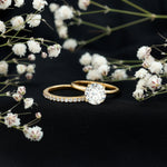 Certified 8 MM Lab Grown Diamond Solitaire Wedding Ring Set