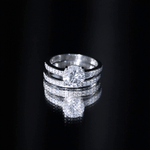 Certified 8 MM Lab Grown Diamond Engagement Ring With Wedding Band