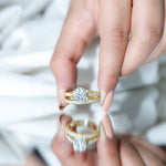 Certified 8 MM Lab Grown Diamond Engagement Ring With Wedding Band