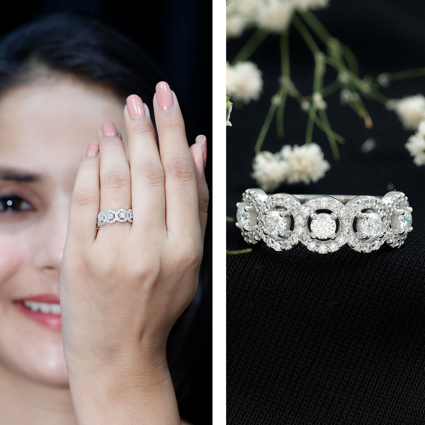 Certified Lab Created Diamond Wedding Band Ring