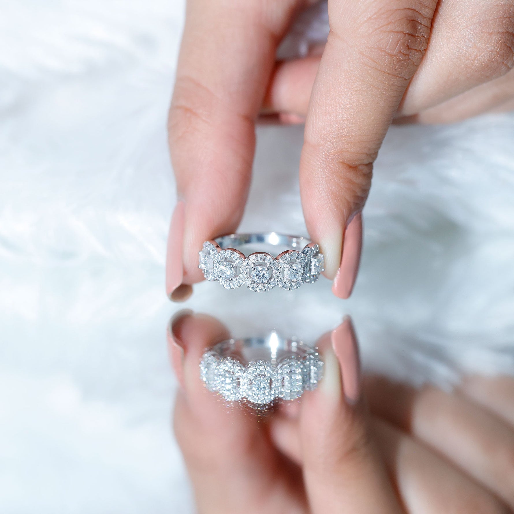 Certified Lab Created Diamond Wedding Band Ring