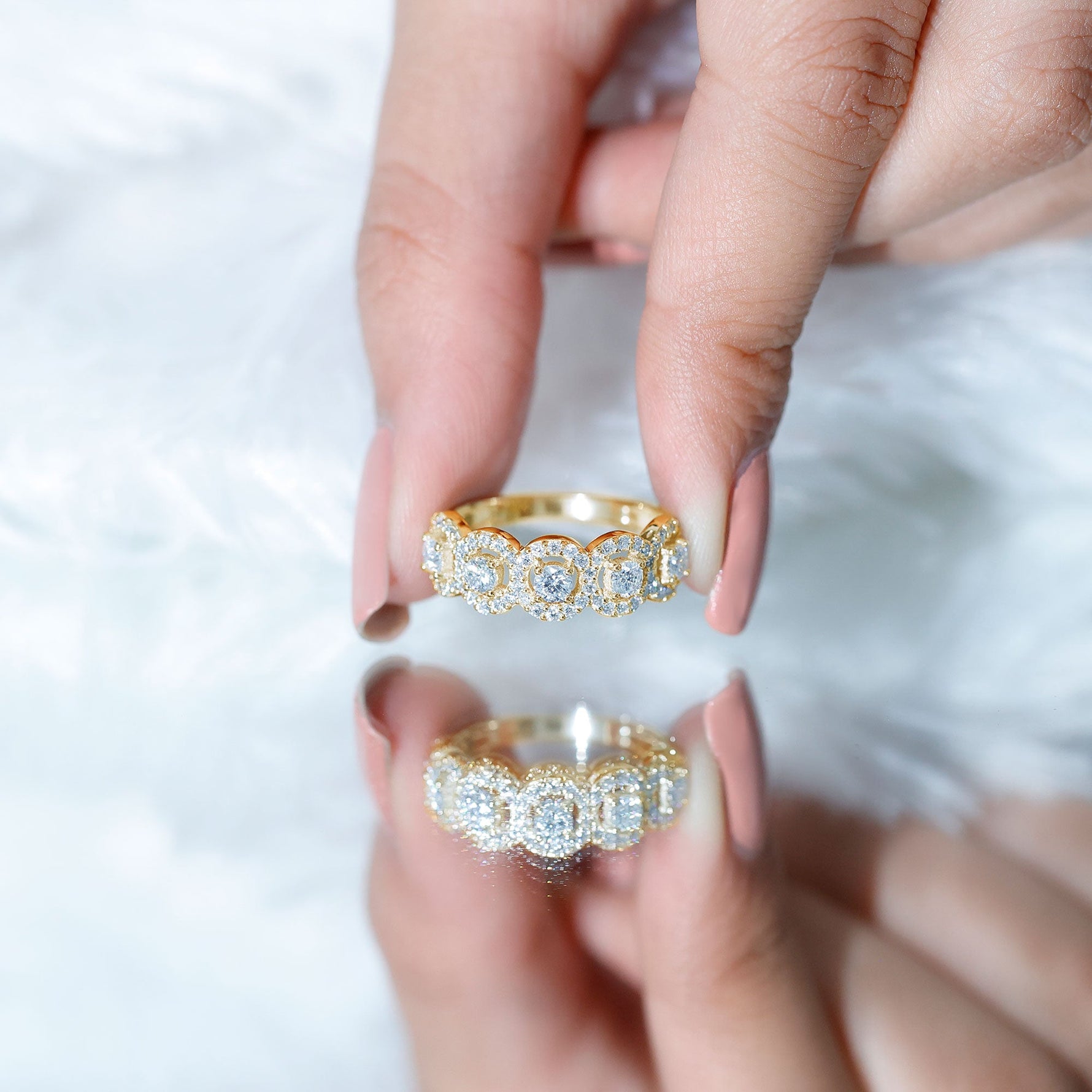 Certified Lab Created Diamond Wedding Band Ring