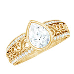 Certified Lab Created Diamond Antique Engagement Ring for Women