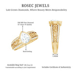 Certified Lab Created Diamond Antique Engagement Ring for Women