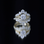 Lab Grown Diamond Vintage Bridal Ring Set with 3 Piece