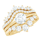 Lab Grown Diamond Vintage Bridal Ring Set with 3 Piece