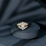 Lab Grown Diamond Vintage Bridal Ring Set with 3 Piece