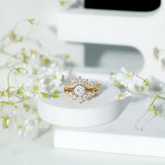 Lab Grown Diamond Vintage Bridal Ring Set with 3 Piece