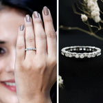 Lab Created Diamond Full Eternity Band Ring for Women