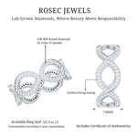 Lab Created Diamond Infinity Band Ring for Women