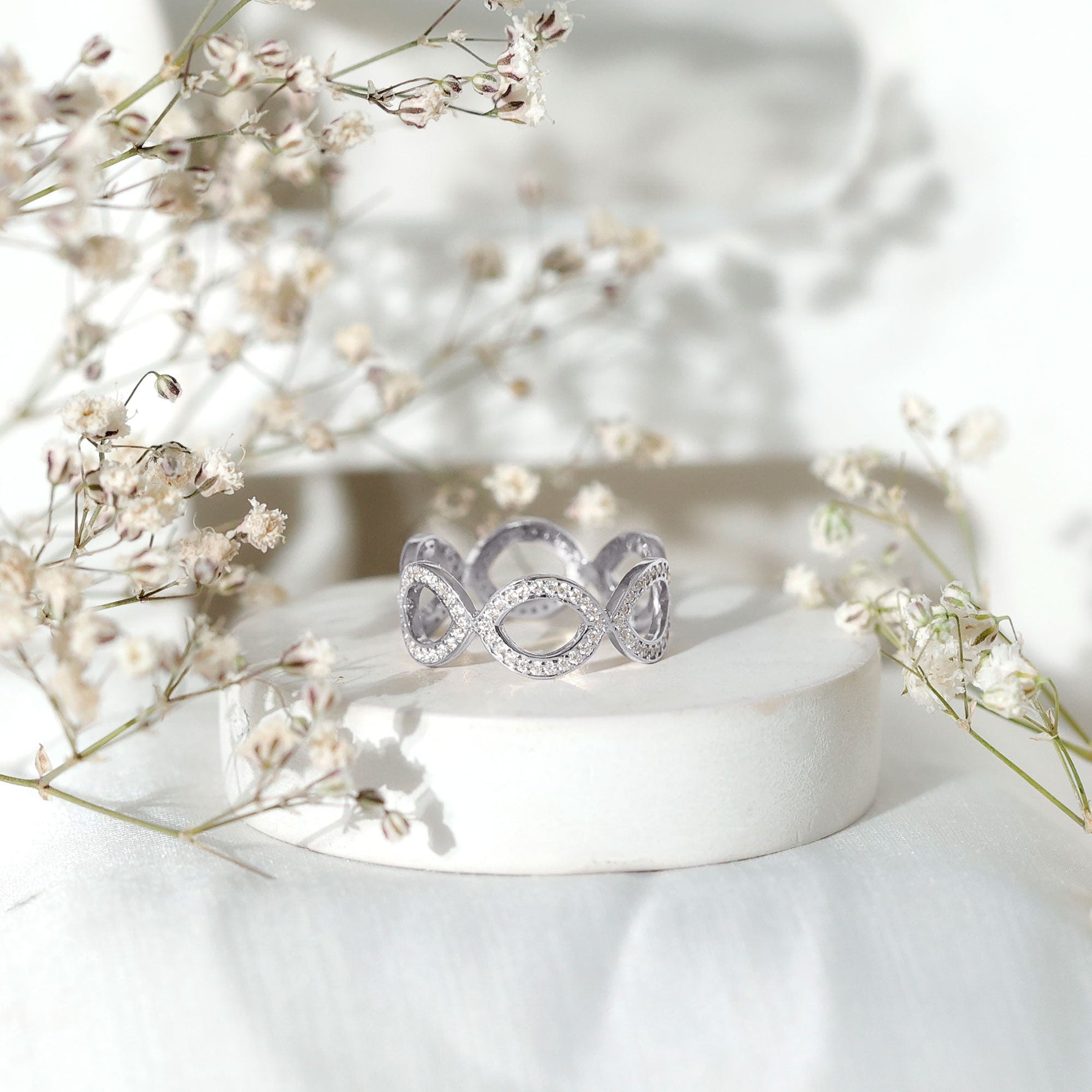 Lab Created Diamond Infinity Band Ring for Women