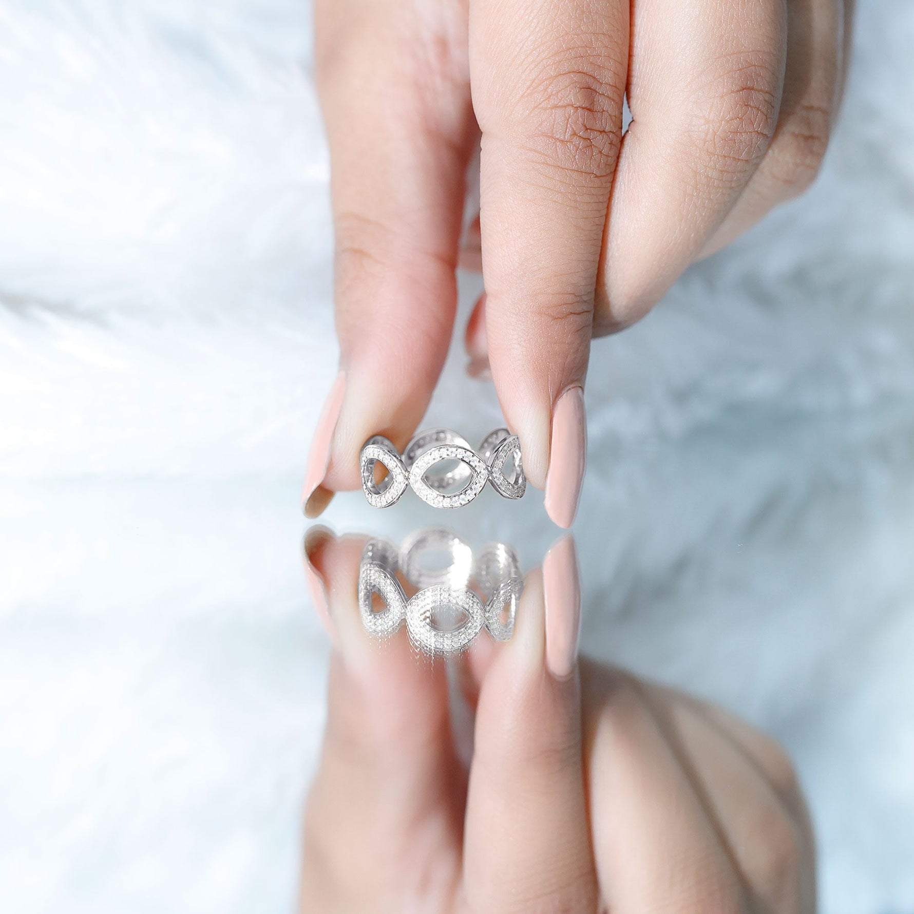 Lab Created Diamond Infinity Band Ring for Women