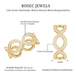 Lab Created Diamond Infinity Band Ring for Women
