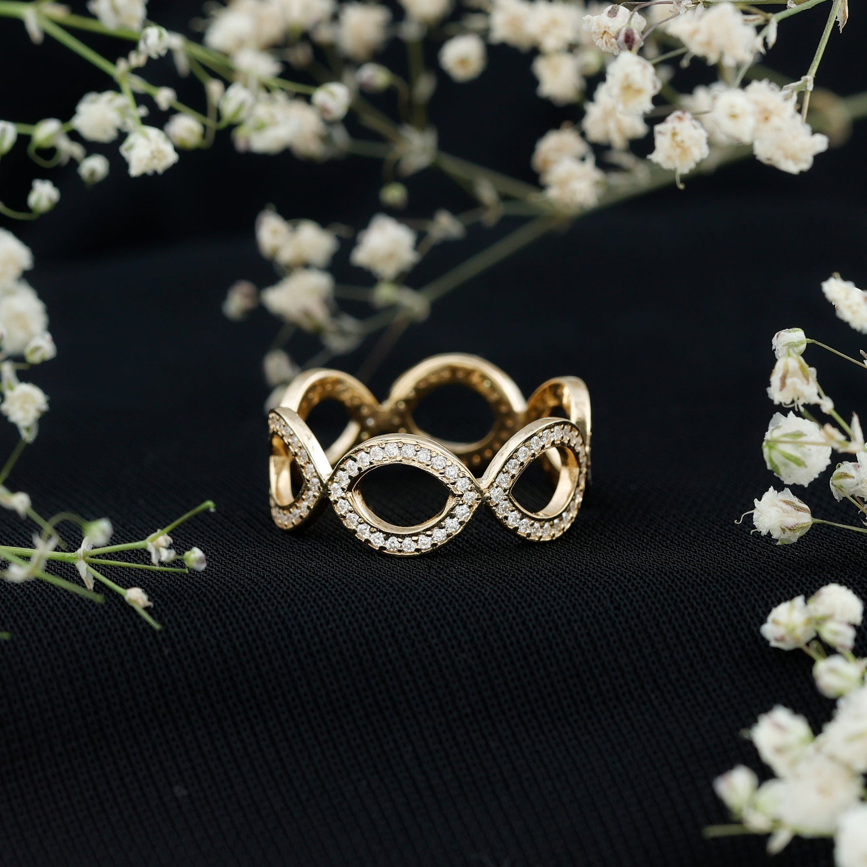 Lab Created Diamond Infinity Band Ring for Women