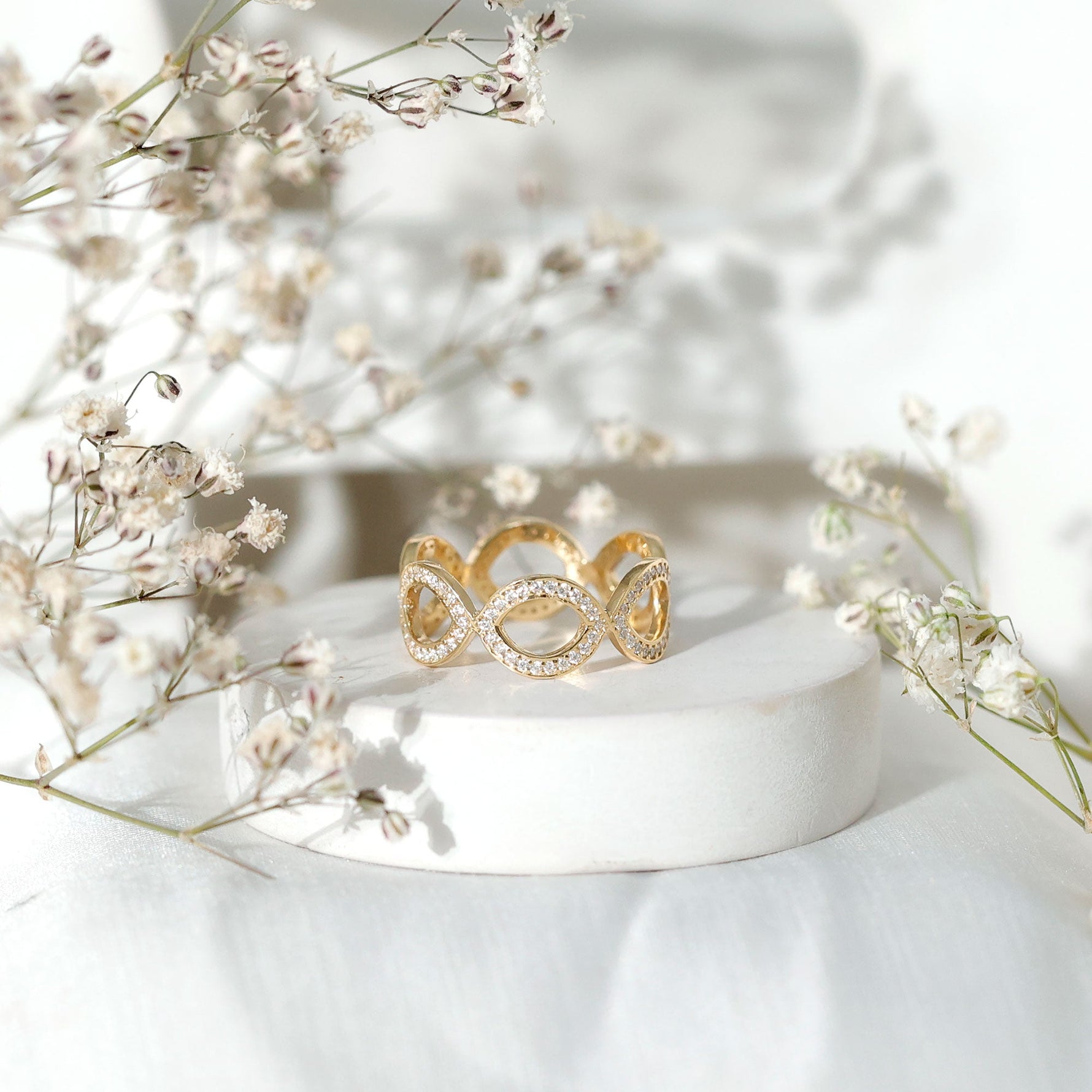 Lab Created Diamond Infinity Band Ring for Women