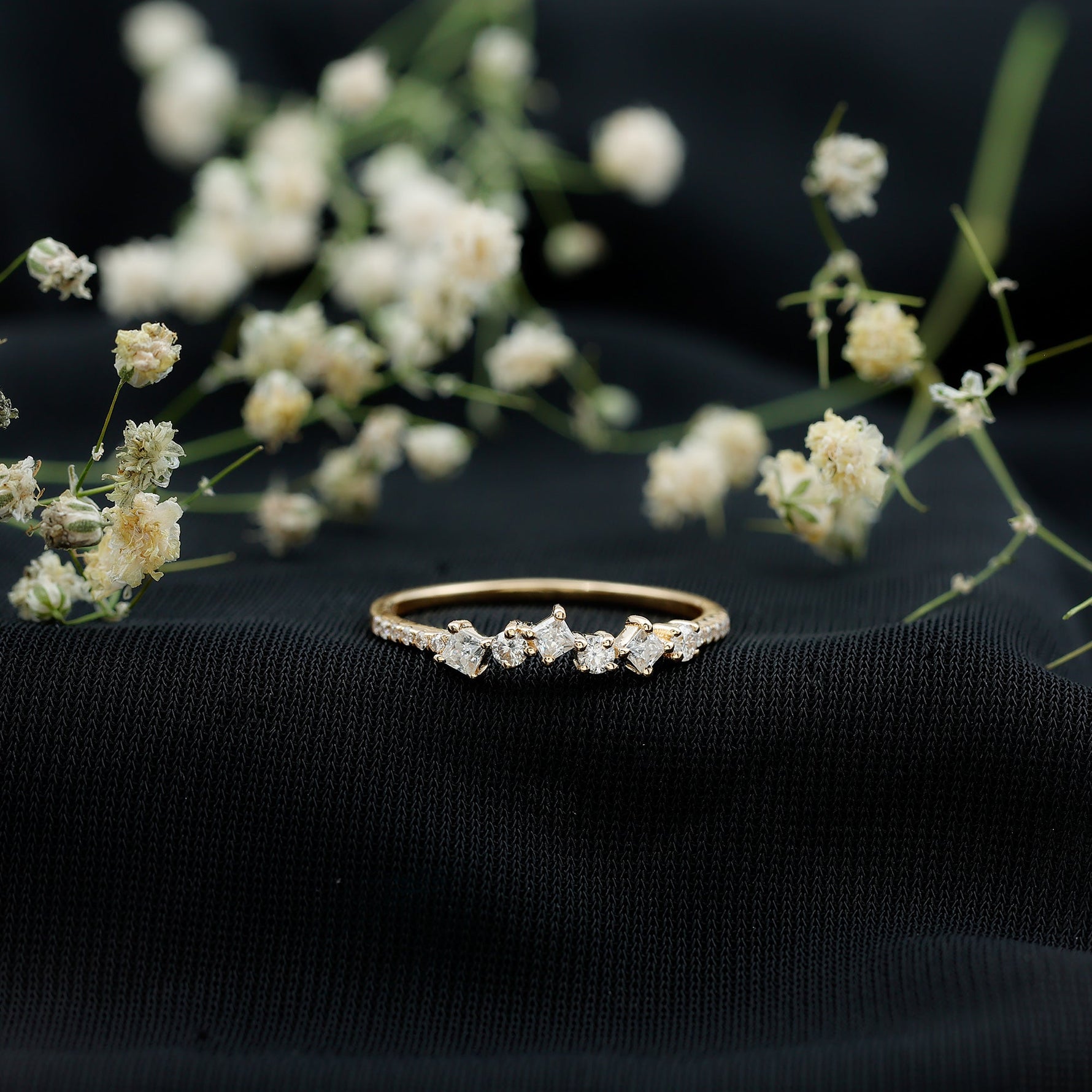 Minimalist Lab Grown Diamond Half Eternity Ring
