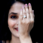 8mm Lab Created Diamond Round Engagement Ring With Hidden Halo