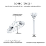 Certified Lab Grown Diamond Engagement Ring With Floral Design