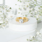 Certified 7 MM Lab Grown Diamond Celtic Design Engagement Ring