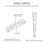 Bezel Set Lab Grown Diamond Semi Eternity Ring for Women