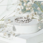 Bezel Set Lab Grown Diamond Semi Eternity Ring for Women