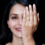 Bezel Set Lab Grown Diamond Semi Eternity Ring for Women