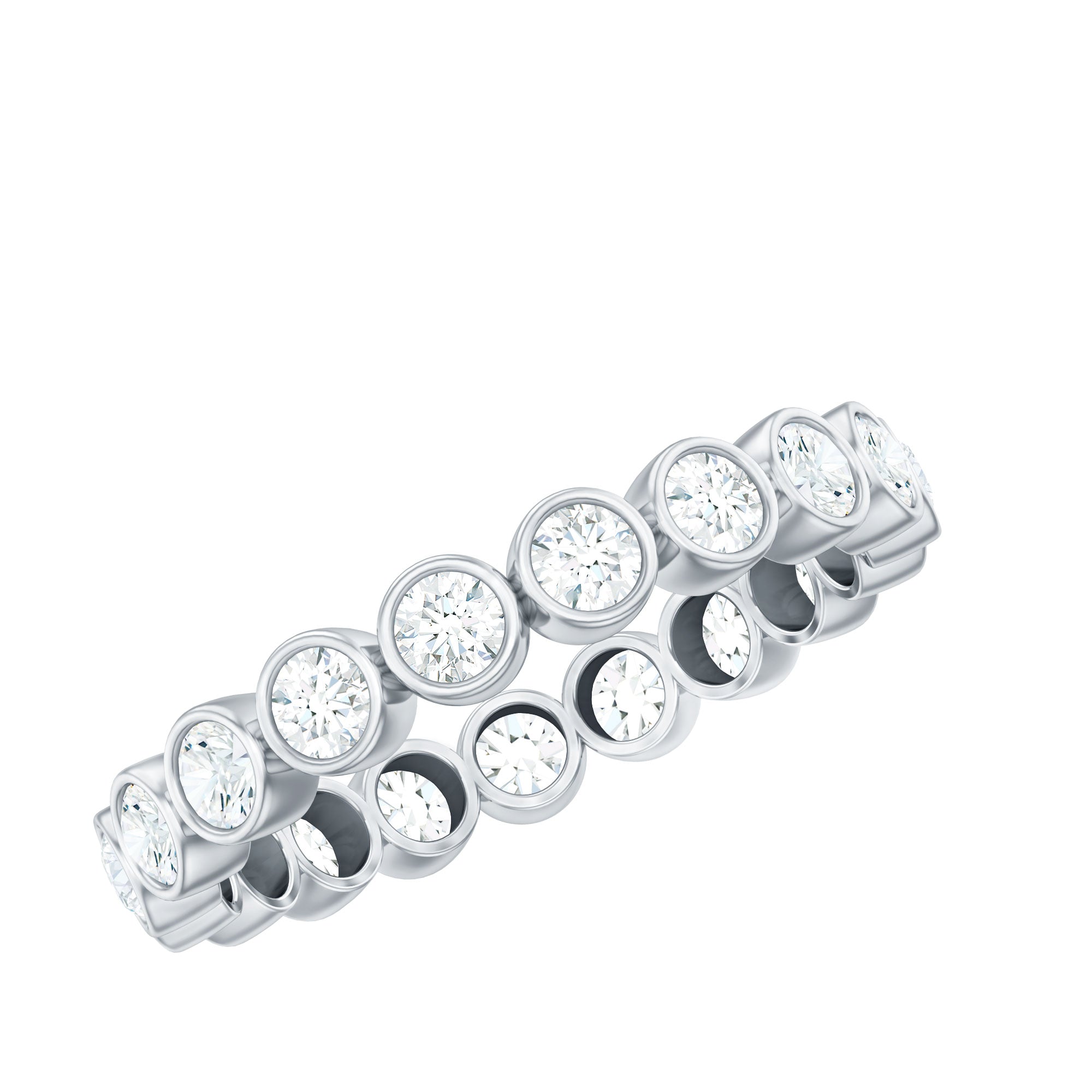 Bezel Set Lab Grown Diamond Eternity Band Ring