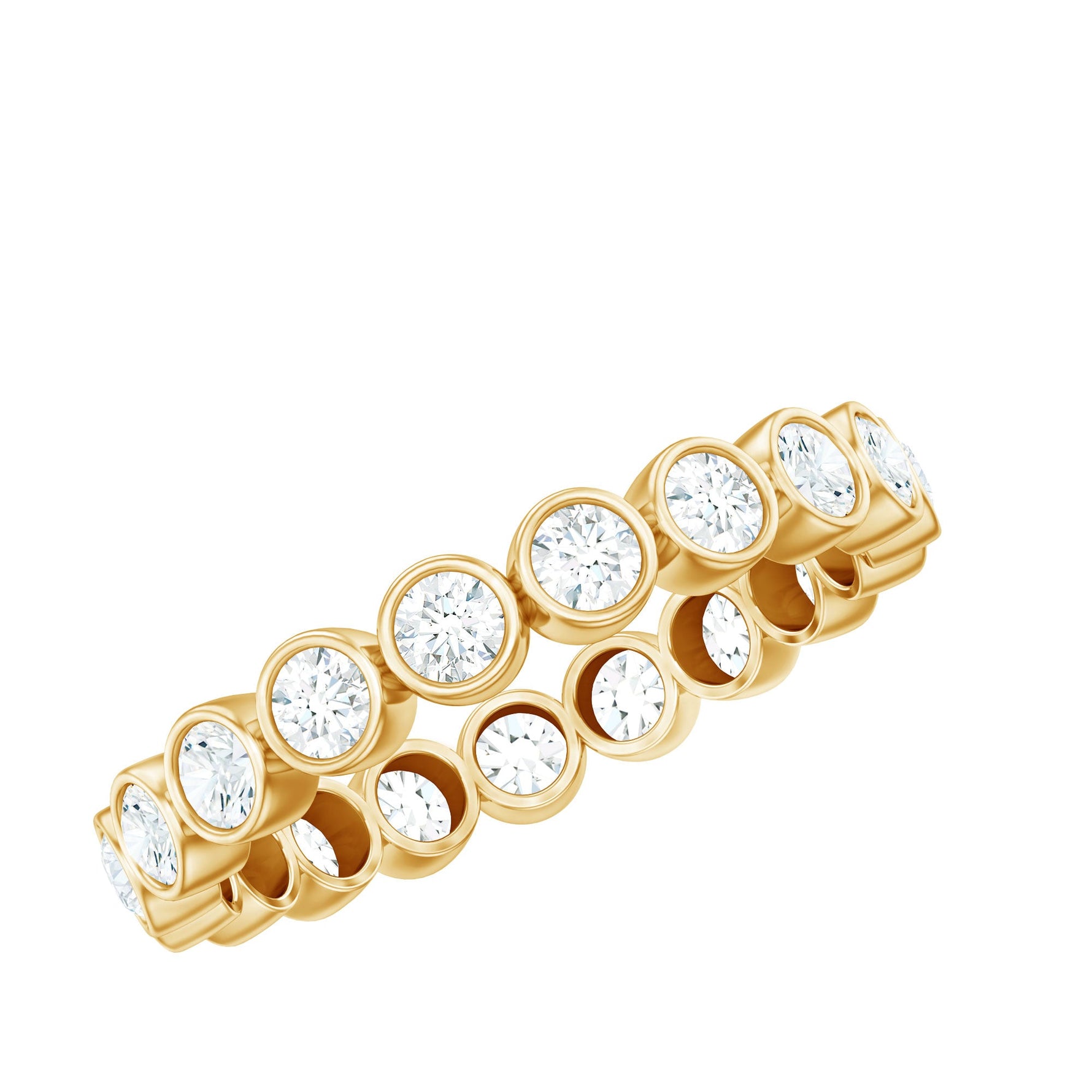 Bezel Set Lab Grown Diamond Eternity Band Ring