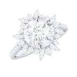 Certified Lab Created Diamond Halo Engagement Ring For Her