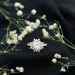 Certified Lab Created Diamond Halo Engagement Ring For Her