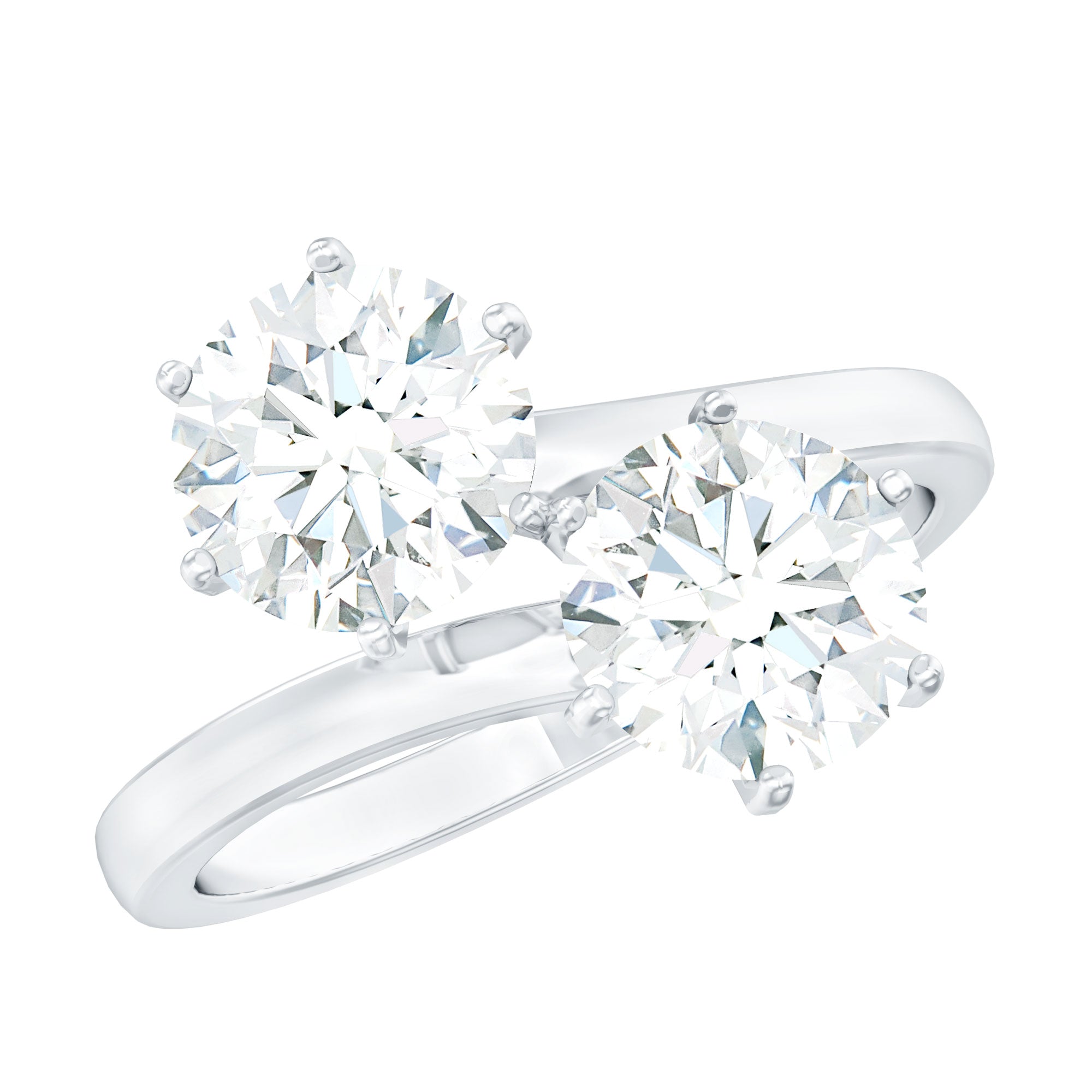 Certified Lab Created Diamond Moi Et Toi Engagement Ring for Women