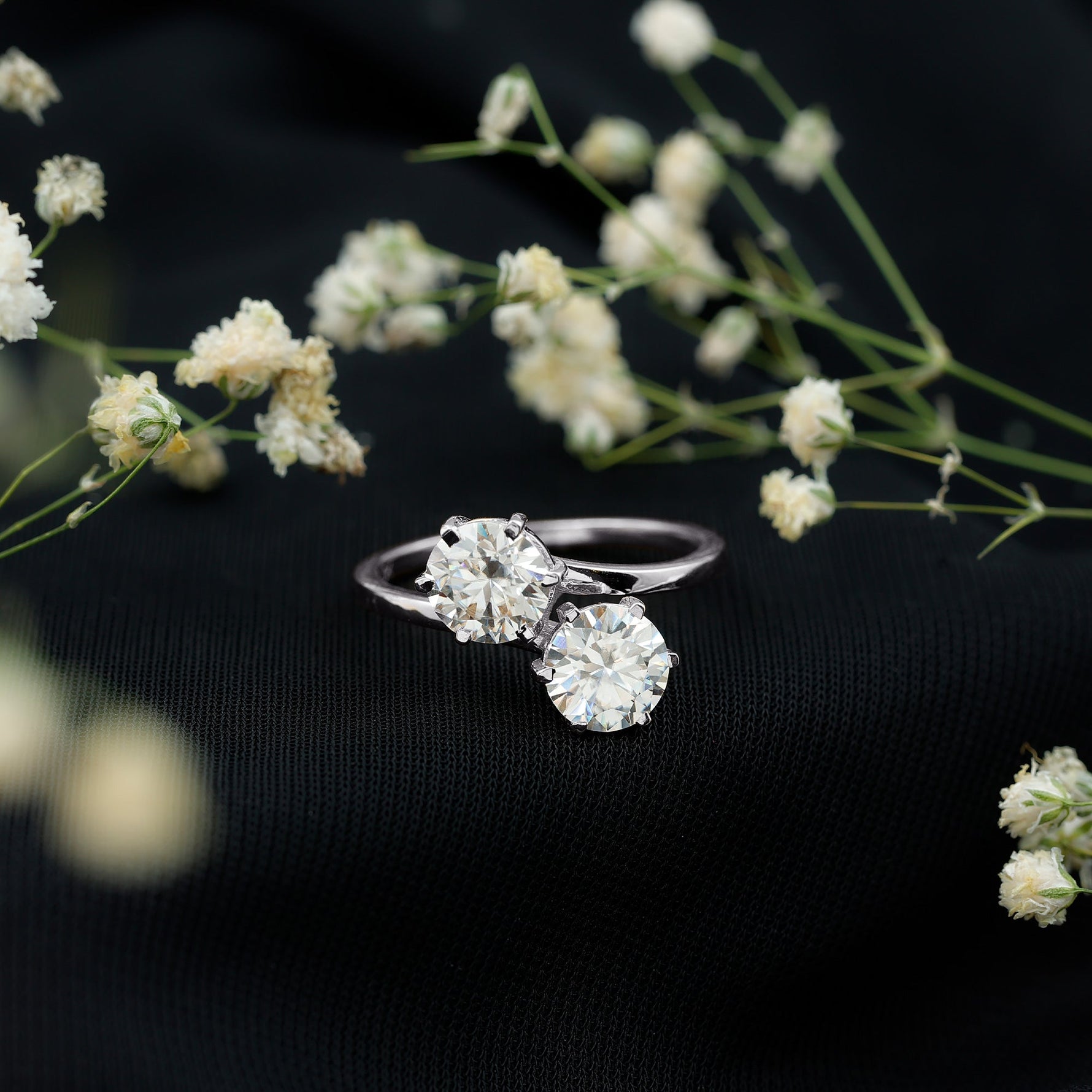 Certified Lab Created Diamond Moi Et Toi Engagement Ring for Women